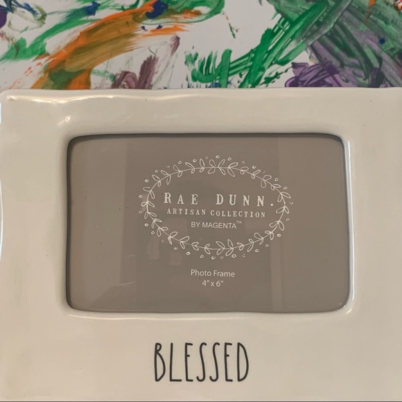 Rae Dunn Photo Frame Blessed 4x6 NEW - Picture 2 of 4